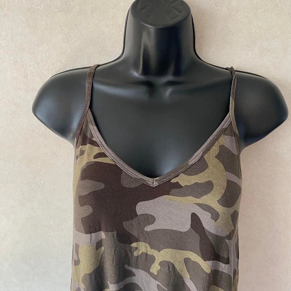 Zenana Outfitters Camouflage Print Reversible Spaghetti Cami Tank top Dress SMAL - Picture 5 of 5